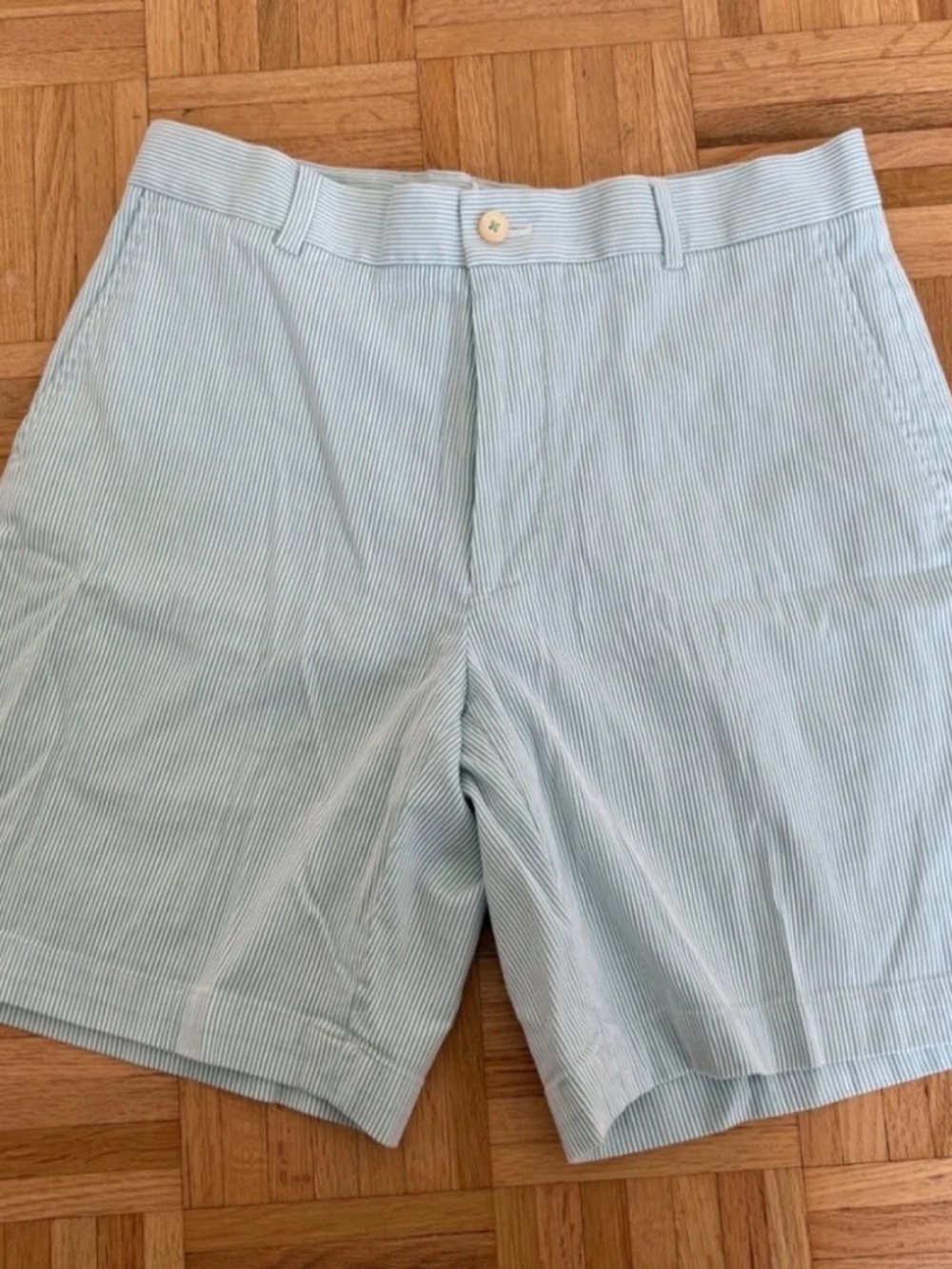 Men's Southern Tide Skipjack SeerSucker Shorts - Size 34 - Teal